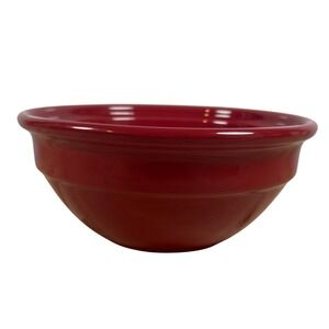 Emile Henry France Red Ceramic Mixing Bowl 8 Inch Round Stoneware 34.20